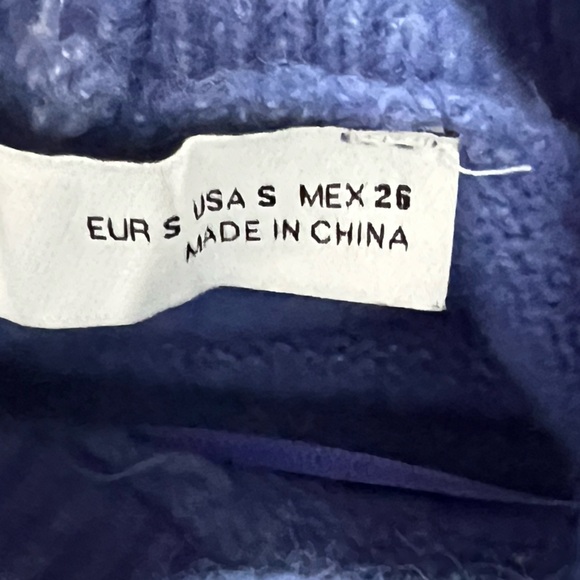 Zara Cozy Blue Turtleneck Sweater - Size Small - Picture 2 of 2